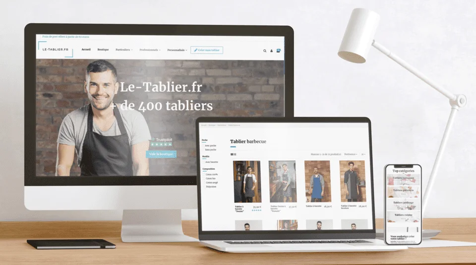 Aperçu du site Le-tablier.fr réalisé par Willgo